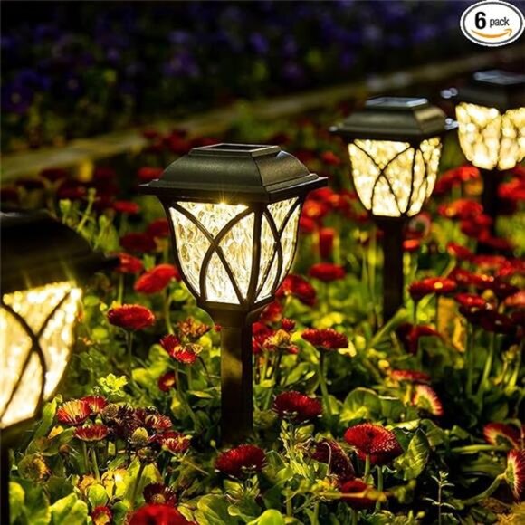 6 Pack Solar Garden Lights Outdoor Waterproof LED Pathway Yard Patio Landscape - Picture 7 of 7